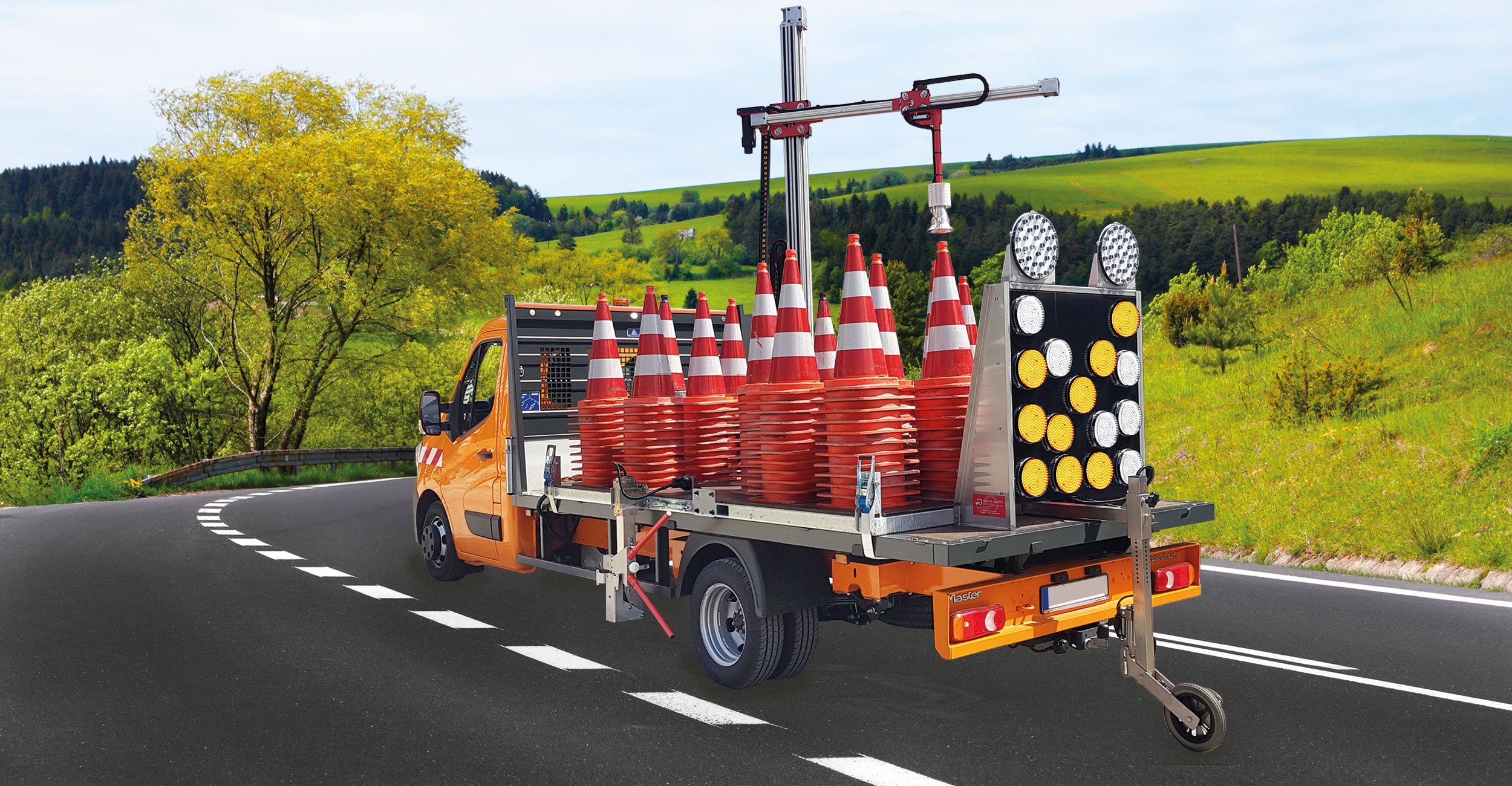 traffic cone holder for truck